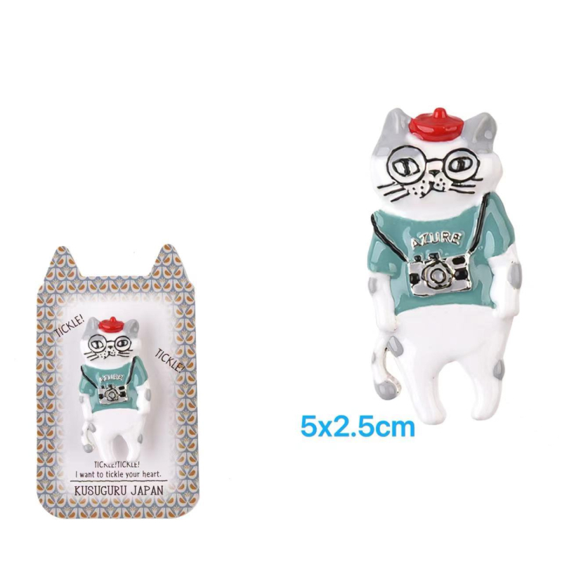 Broš s oblikom životinje, legura, crtani stil, pečeni emajl završetak