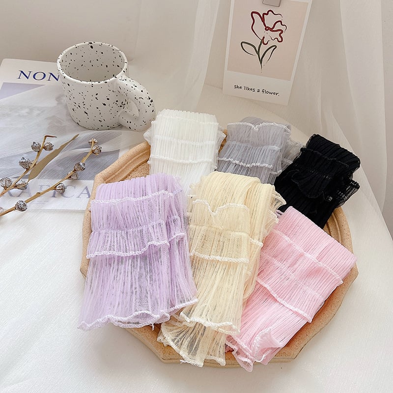 Manșete UV cu dantelă pentru femei – vară, pentru ciclism în aer liber și condus, 100% poliester, stil Fashionable commuting, sezonul 2025 vară