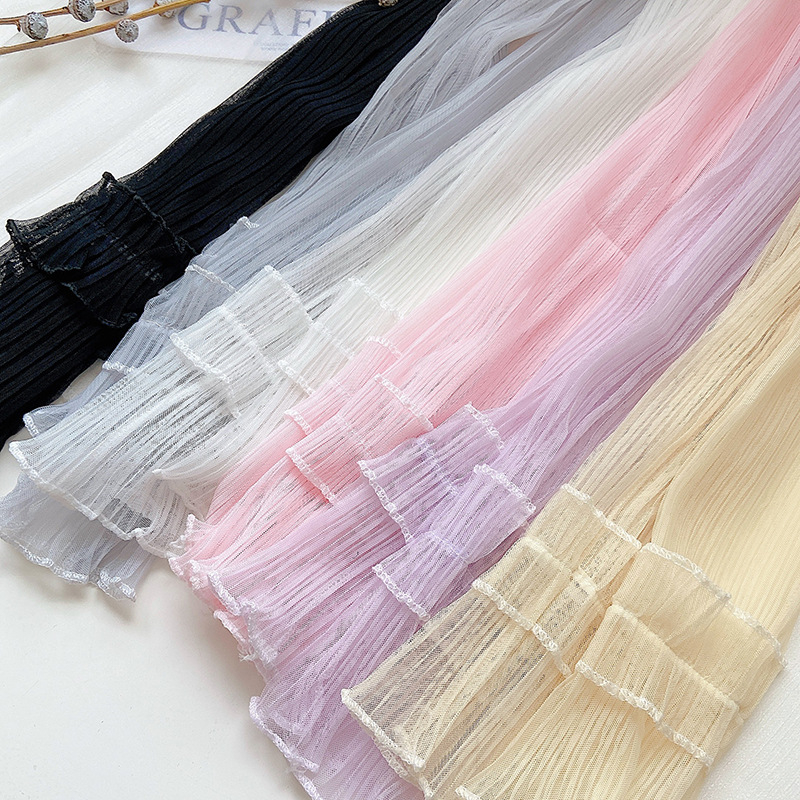 Manșete UV cu dantelă pentru femei – vară, pentru ciclism în aer liber și condus, 100% poliester, stil Fashionable commuting, sezonul 2025 vară