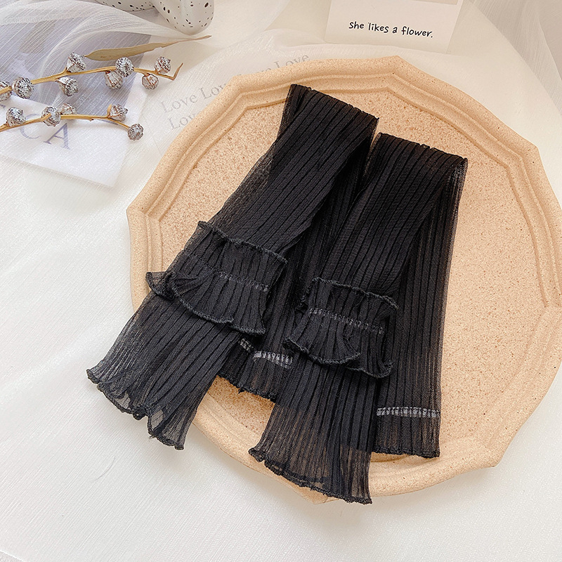 Manșete UV cu dantelă pentru femei – vară, pentru ciclism în aer liber și condus, 100% poliester, stil Fashionable commuting, sezonul 2025 vară