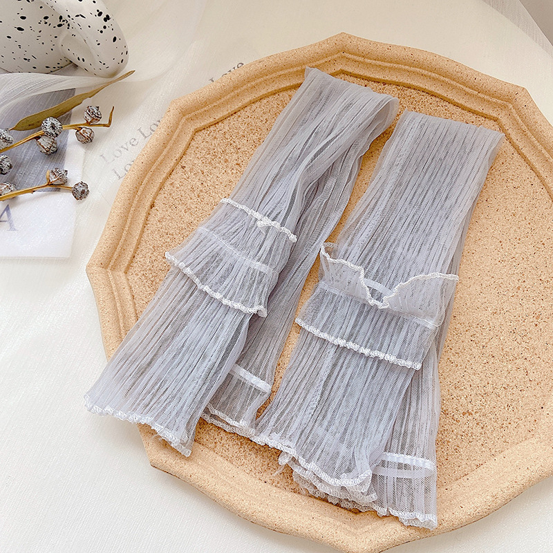 Manșete UV cu dantelă pentru femei – vară, pentru ciclism în aer liber și condus, 100% poliester, stil Fashionable commuting, sezonul 2025 vară