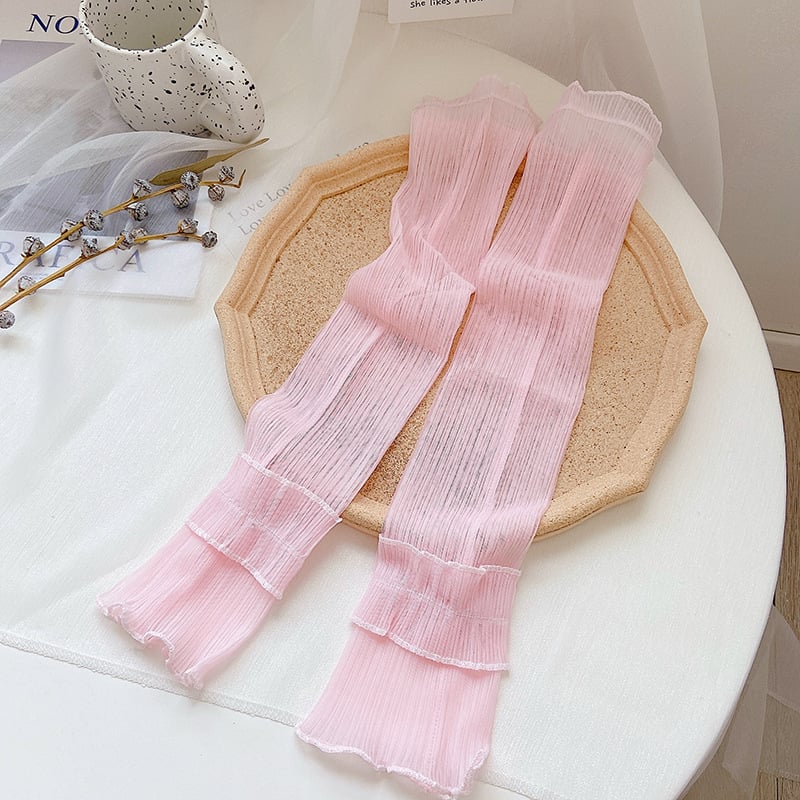 Manșete UV cu dantelă pentru femei – vară, pentru ciclism în aer liber și condus, 100% poliester, stil Fashionable commuting, sezonul 2025 vară