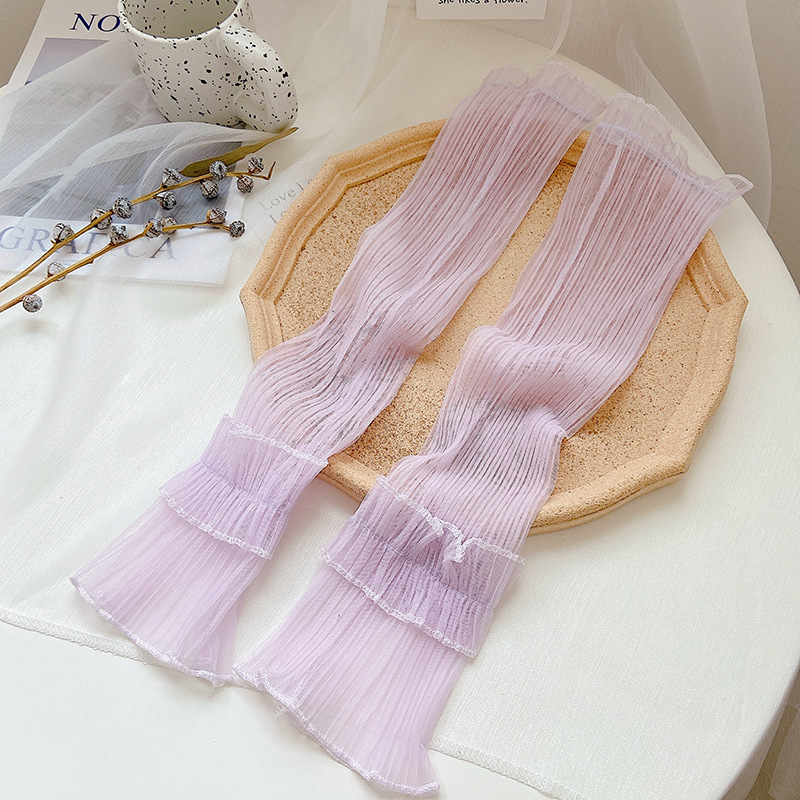 Manșete UV cu dantelă pentru femei – vară, pentru ciclism în aer liber și condus, 100% poliester, stil Fashionable commuting, sezonul 2025 vară