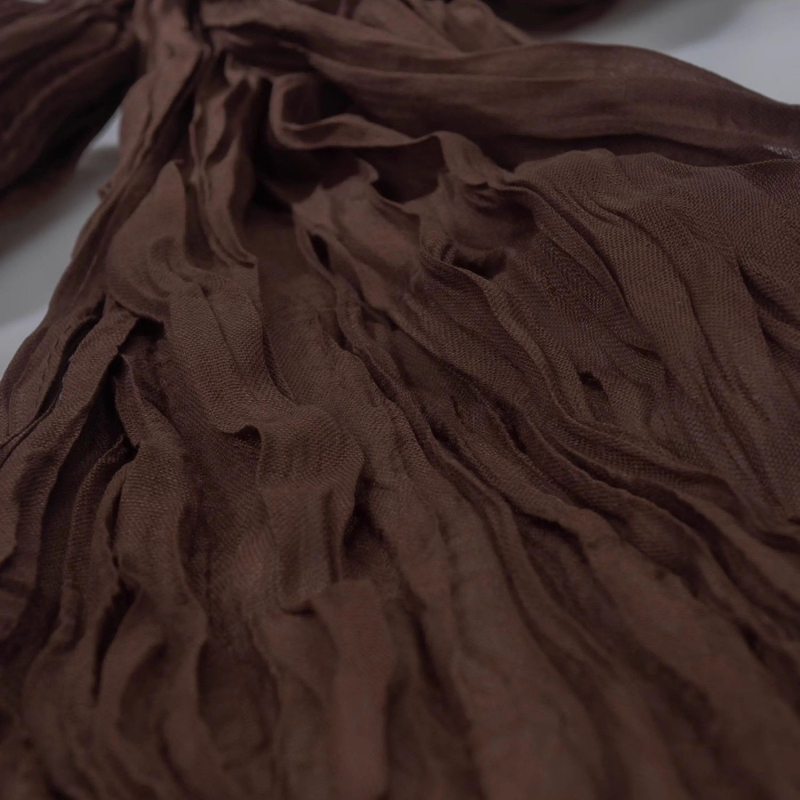 Kokvilnas un lina šalle ar plisētā dizaina, piemērota pavasarim, 2021. gada vasaras izlaidums, noliktavā