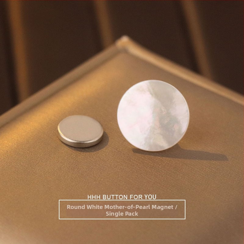 HHH FOR YOU Μαγνητικό Κουμπί από Φυσική Όστρακα για Ρούχα – Αόρατο Κούμπωμα χωρίς Ράφες, Σταθερό, για Πιτζάμες, T‑Shirts, Πουκάμισα, Καρνταγίνες και Πουλόβερ