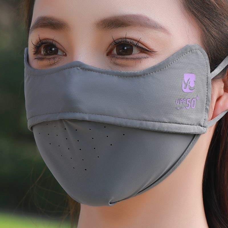 Ljetna ženska maska za lice s UV zaštitom, prozračna i izuzetnoLagana, otporna na vjetar i prašinu; materijal: najlon, 30 g, sadržaj najlona 61–70%