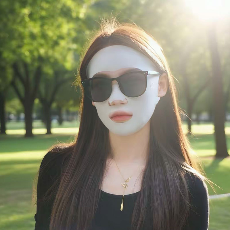 Maska za lice s potpunom zaštitom od sunca za žene, prozračna najlon tkanina, sadržaj najlona 81–95%, za vanjske sportove (biciklizam, trčanje, golf)