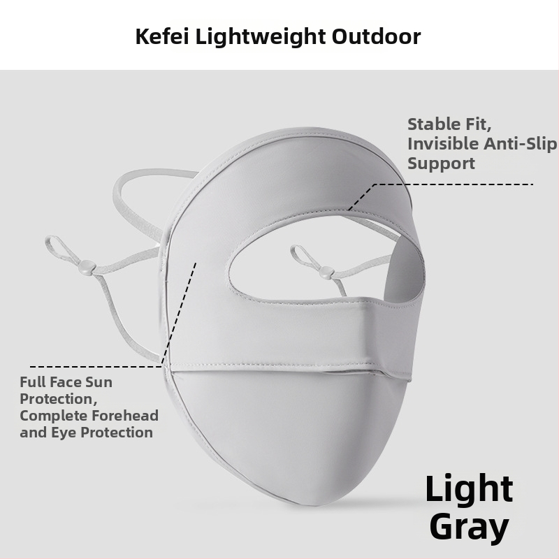 Maska za sunčevu zaštitu cijelog lica s pokrivenim vratom, dišna Ice Silk Facekini, najlon tkanina