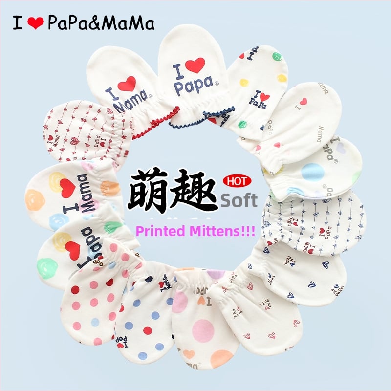 BeBi rukavice za lice od 100% pamuka – protiv ogrebotina, prozračne, za dob 0–1 godina, sve sezone, prilagodljive