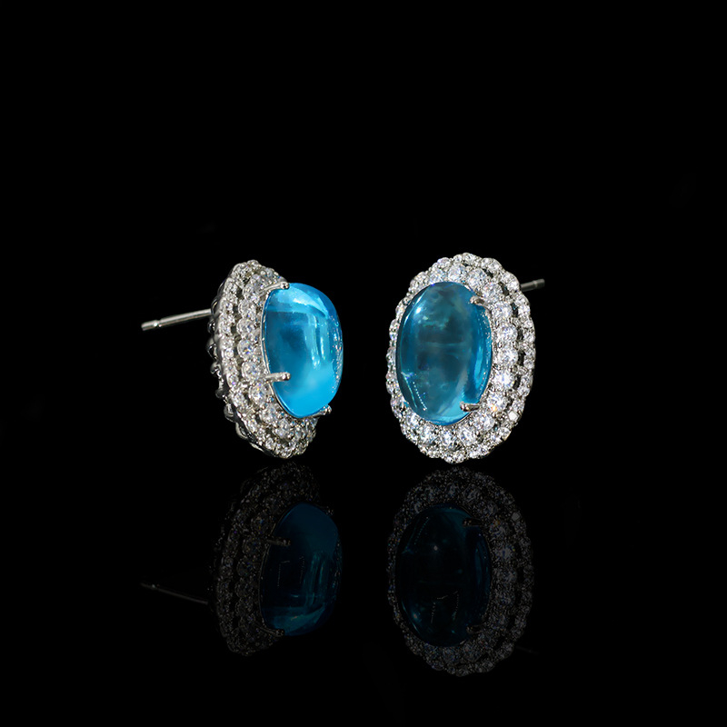 Antikni nadahnut set cirkonija nakita: ogrlica i naušnice s bakrenom podlogom, O-lanac, inlay završna obrada, privjesci od cirkonija, uzorci Ljubav, Kap vode, Zvono