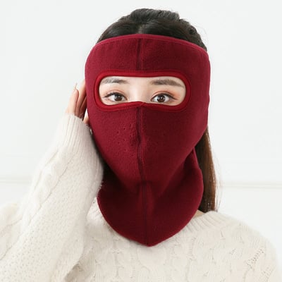 Zimska maska za cijelo lice od polar fleecea, s trakom za glavu, UV zaštita UPF50+, monokromni uzorak