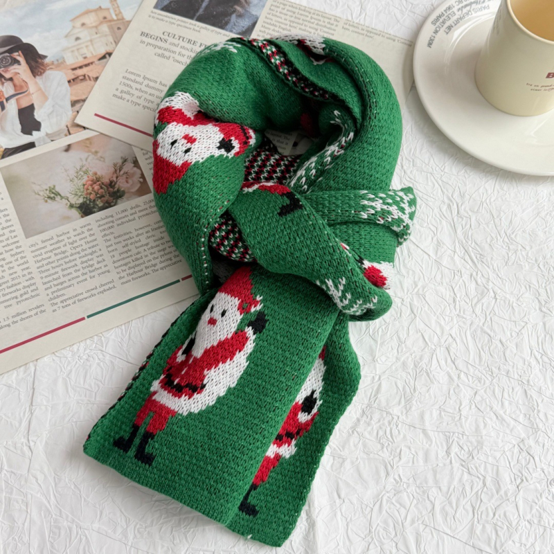 Božišni pleteni šal za žene, dvostrani, warp-knit tkanje, materijal: imitacija kašmira i poliester, uzorak snježne pahulje, sladak, princes stil