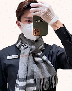 Uniszex sál kasmír gyapjú kockás mintával, kézzel készített, egyszerű szövés, téli meleg