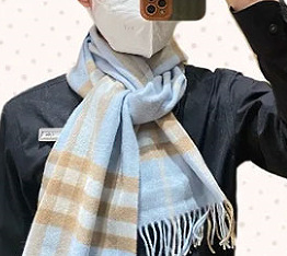 Uniszex sál kasmír gyapjú kockás mintával, kézzel készített, egyszerű szövés, téli meleg