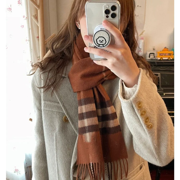 Uniszex sál kasmír gyapjú kockás mintával, kézzel készített, egyszerű szövés, téli meleg