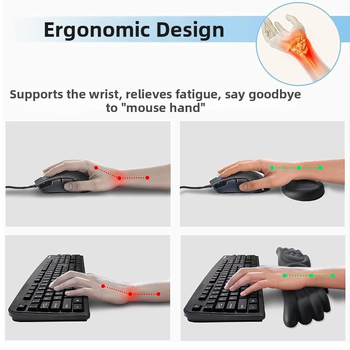 Tastatūras rokas balsts (Tips: rokas balsts; Materiāls: silikons; Stils: divpusējs; Funkcija: anti-slīd; Modelis: Angel Wings-001)