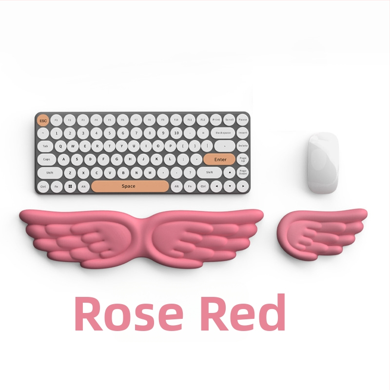 Tastatūras rokas balsts (Tips: rokas balsts; Materiāls: silikons; Stils: divpusējs; Funkcija: anti-slīd; Modelis: Angel Wings-001)