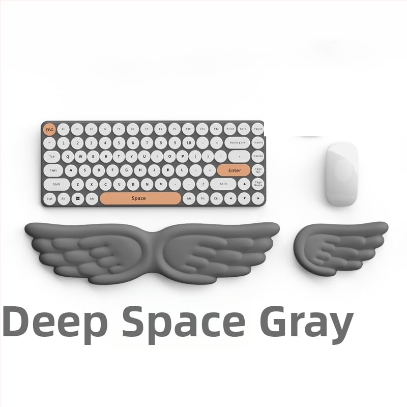 Tastatūras rokas balsts (Tips: rokas balsts; Materiāls: silikons; Stils: divpusējs; Funkcija: anti-slīd; Modelis: Angel Wings-001)