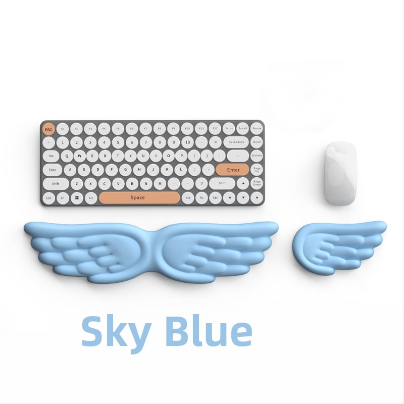 Tastatūras rokas balsts (Tips: rokas balsts; Materiāls: silikons; Stils: divpusējs; Funkcija: anti-slīd; Modelis: Angel Wings-001)