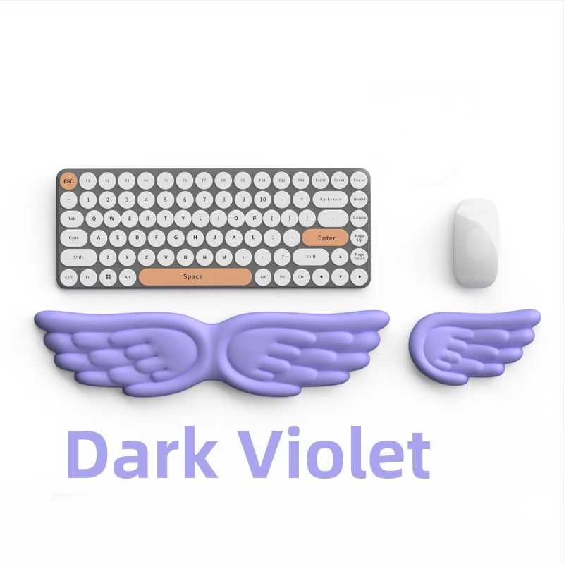 Tastatūras rokas balsts (Tips: rokas balsts; Materiāls: silikons; Stils: divpusējs; Funkcija: anti-slīd; Modelis: Angel Wings-001)