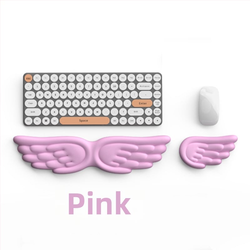 Tastatūras rokas balsts (Tips: rokas balsts; Materiāls: silikons; Stils: divpusējs; Funkcija: anti-slīd; Modelis: Angel Wings-001)