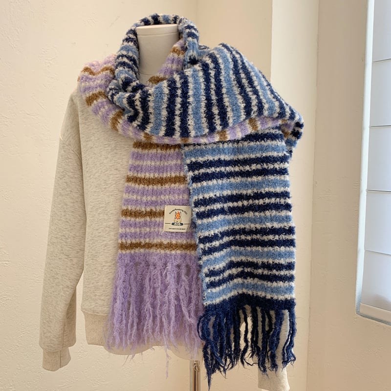 Vuneni šal s warp-knit pletenjem, topao zimski dodatak, podrijetlo: Jinhua, izdanje jesen 2025