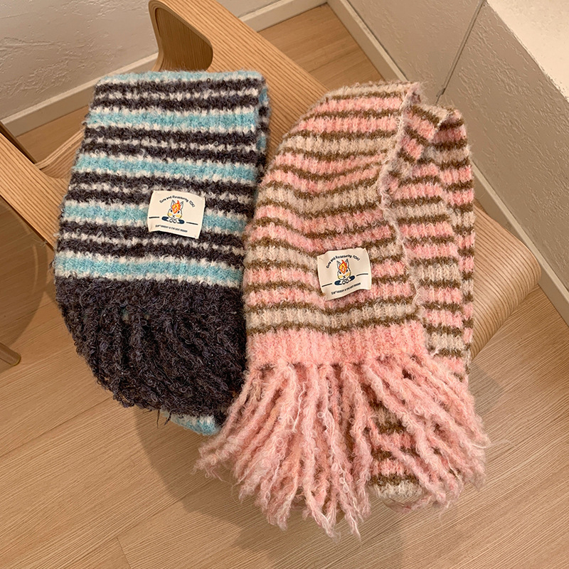 Vuneni šal s warp-knit pletenjem, topao zimski dodatak, podrijetlo: Jinhua, izdanje jesen 2025