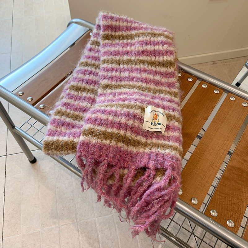 Vuneni šal s warp-knit pletenjem, topao zimski dodatak, podrijetlo: Jinhua, izdanje jesen 2025