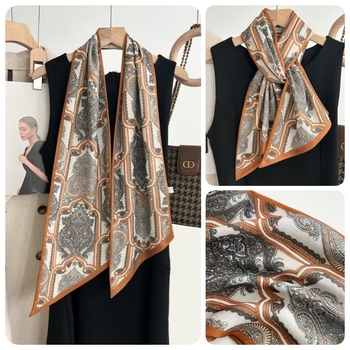 Poliesterski šal - dijagonalni dizajn, vintage etničkog stila (Tkanje: Twill • Funkcije: termička zaštita, zaštita od sunca, zaštita od prašine • Materijal: 100% poliester • Sezona: proljeće i jesen • Sr258512010)