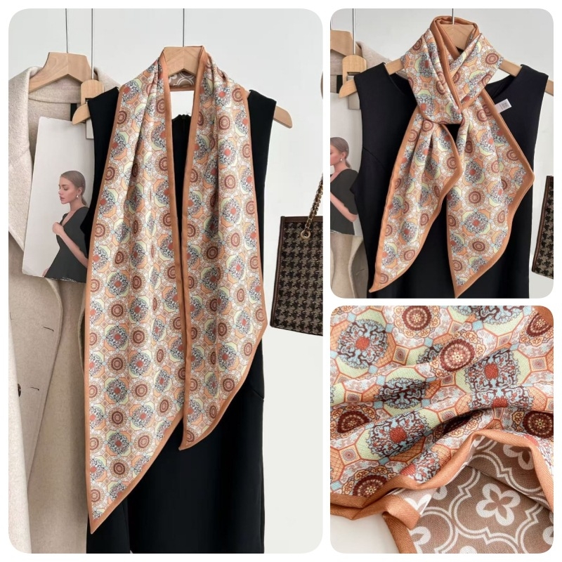 Poliesterski šal - dijagonalni dizajn, vintage etničkog stila (Tkanje: Twill • Funkcije: termička zaštita, zaštita od sunca, zaštita od prašine • Materijal: 100% poliester • Sezona: proljeće i jesen • Sr258512010)