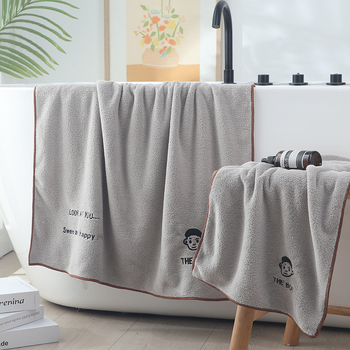 Комплект кърпи за баня за двойки – коралов флийс, 150D, плоско тъкане, 300–400 g, персонализирана обработка, за домашно ползване