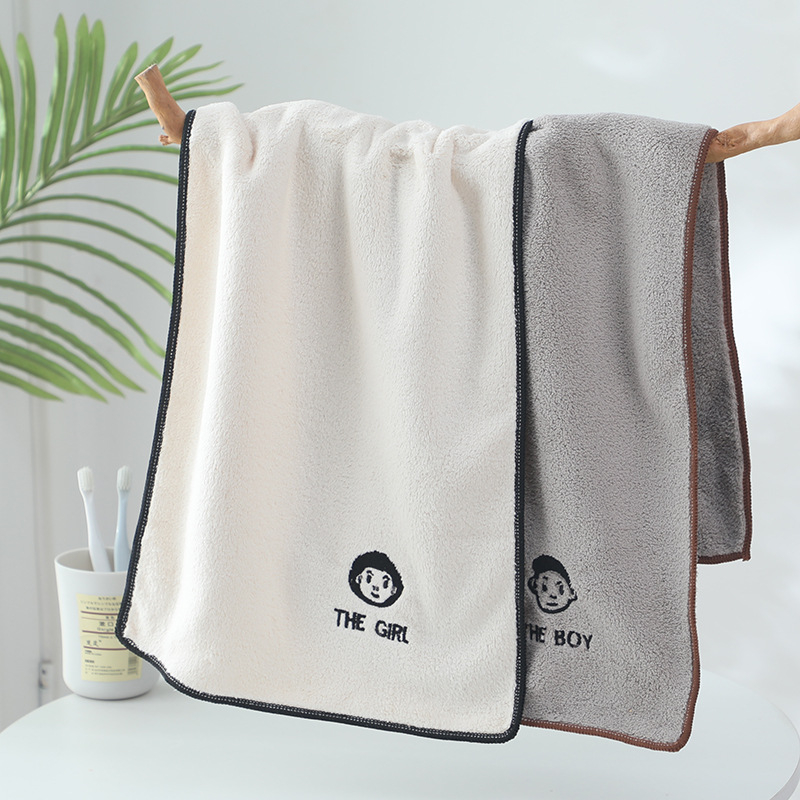 Комплект кърпи за баня за двойки – коралов флийс, 150D, плоско тъкане, 300–400 g, персонализирана обработка, за домашно ползване