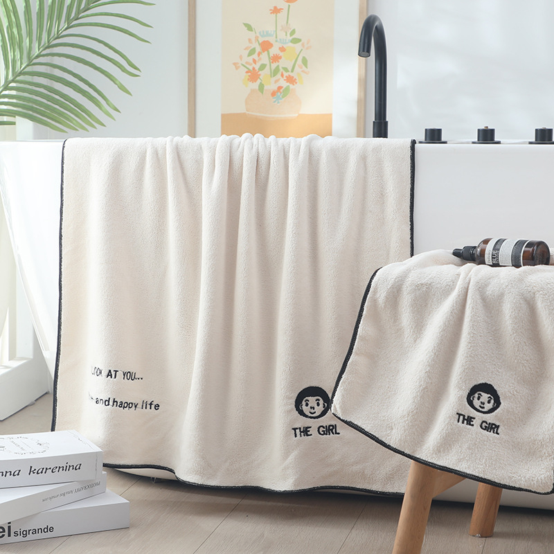 Комплект кърпи за баня за двойки – коралов флийс, 150D, плоско тъкане, 300–400 g, персонализирана обработка, за домашно ползване