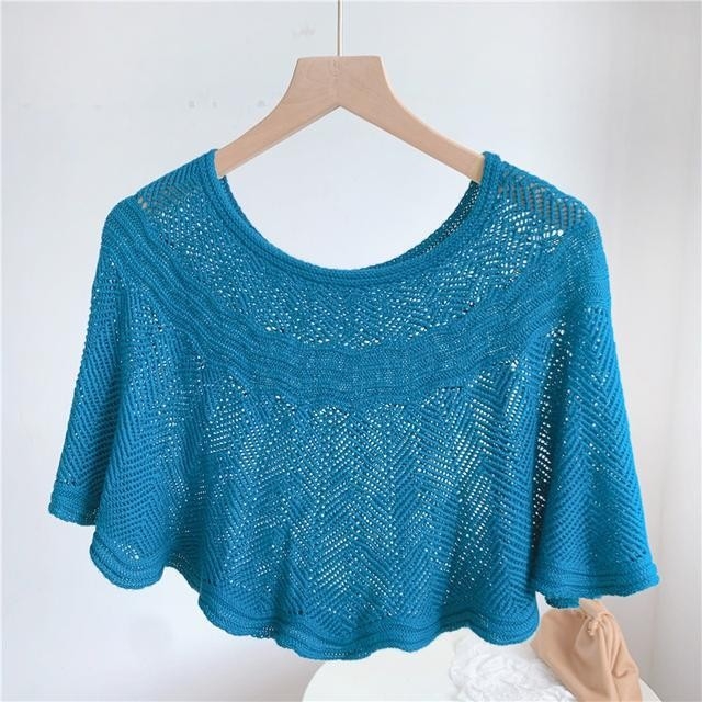 Ženski pleteni šal, warp-knit tehnologija, monohromatski uzorak, čuva toplinu, tie-dye obrada