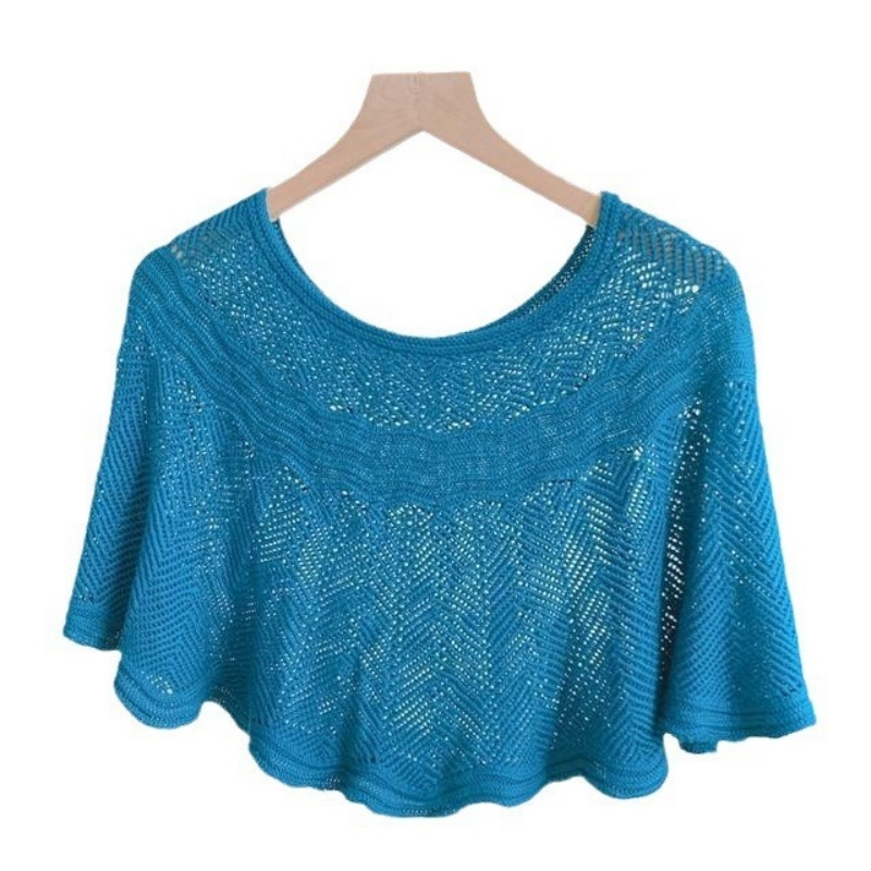Ženski pleteni šal, warp-knit tehnologija, monohromatski uzorak, čuva toplinu, tie-dye obrada