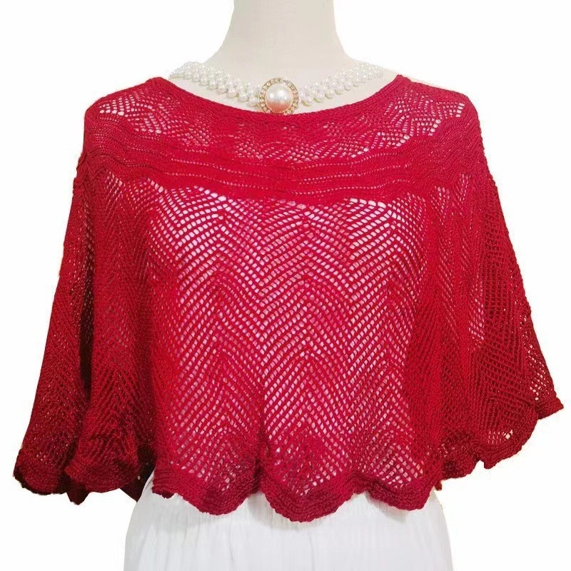 Ženski pleteni šal, warp-knit tehnologija, monohromatski uzorak, čuva toplinu, tie-dye obrada