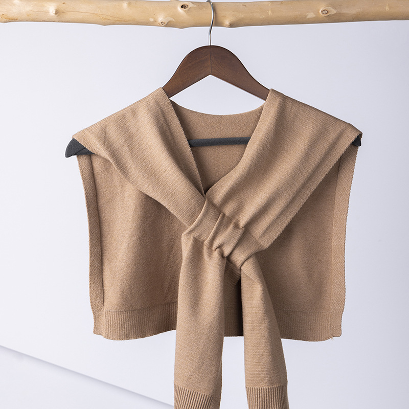 Tang qianyue Ženski pleteni šal – jednobojan, core yarn materijal, plosnato pleteno, dekorativan, za sve sezone