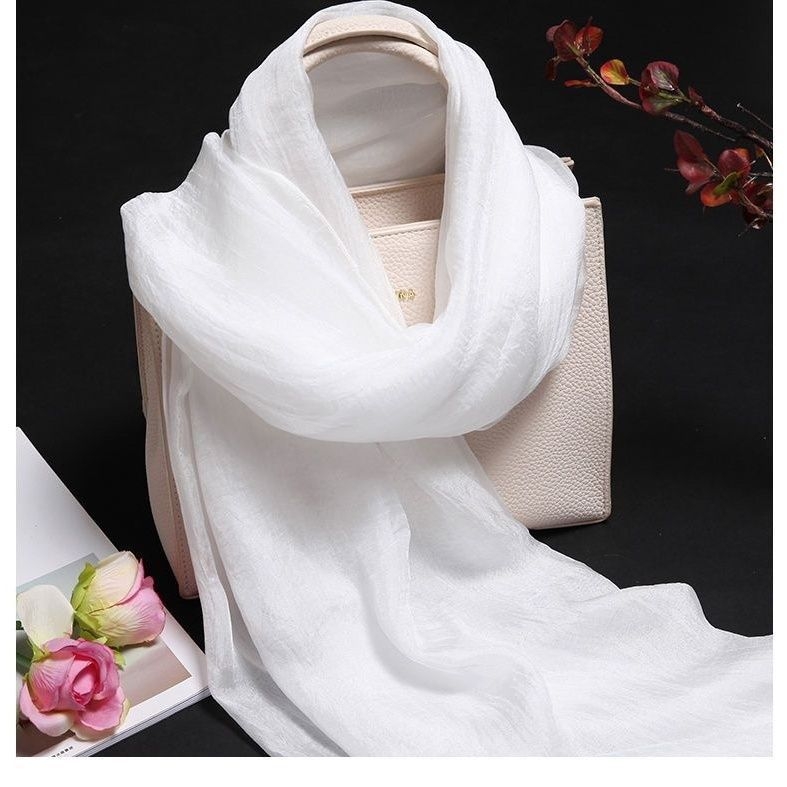 Ženski šal od mulberry svile, šal za vrat, elegantan, vrhunske kvalitete, za proljeće