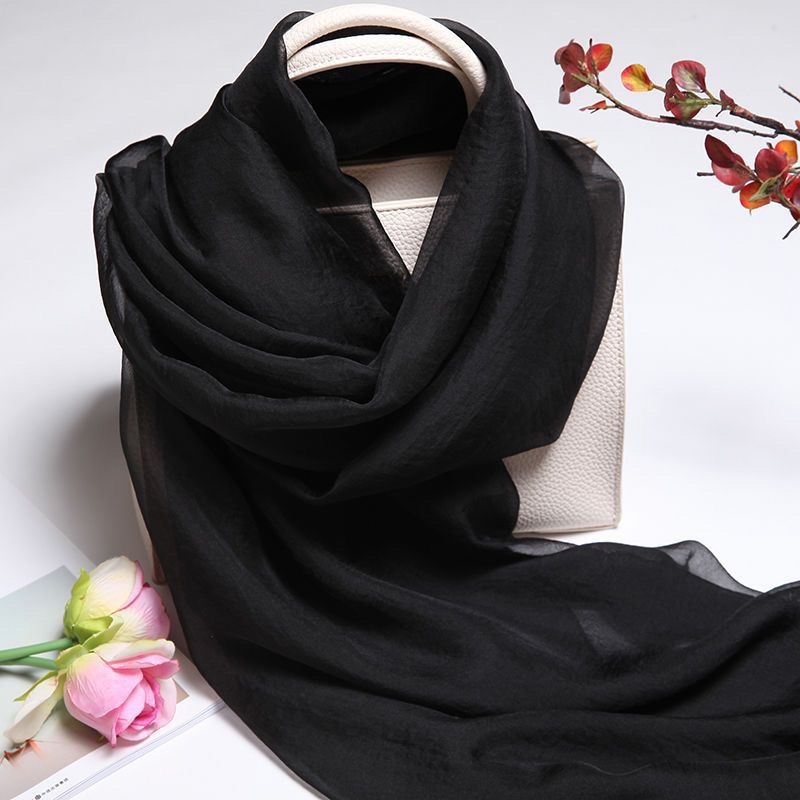 Ženski šal od mulberry svile, šal za vrat, elegantan, vrhunske kvalitete, za proljeće