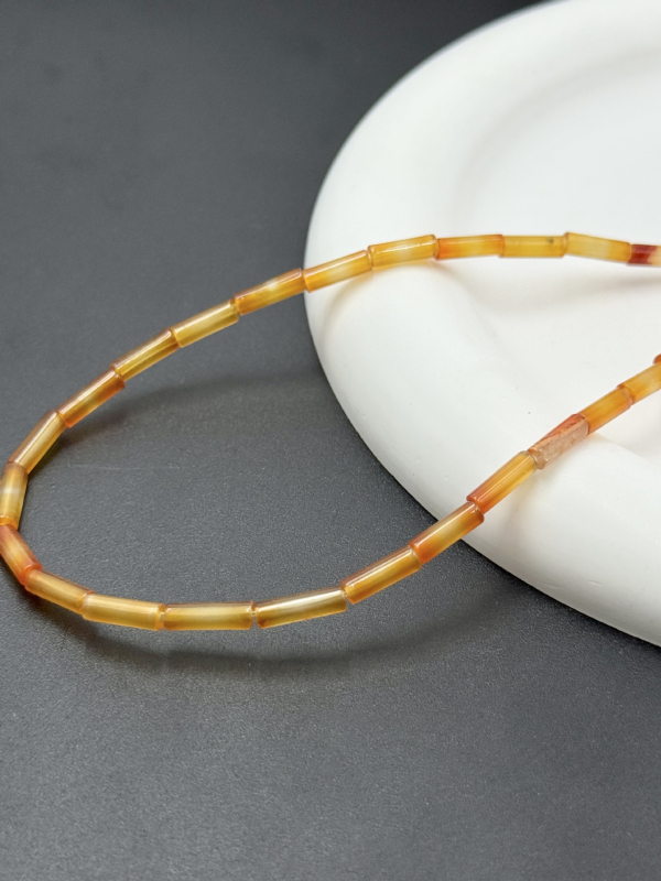 Prirodne agata chalcedon crno-bijele cilindrične tubičaste perle, barrel perle za DIY narukvice i ogrlice, dodaci za nakit