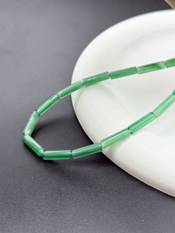 Prirodne agata chalcedon crno-bijele cilindrične tubičaste perle, barrel perle za DIY narukvice i ogrlice, dodaci za nakit