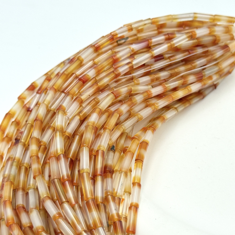 Prirodne agata chalcedon crno-bijele cilindrične tubičaste perle, barrel perle za DIY narukvice i ogrlice, dodaci za nakit