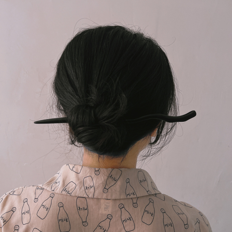 Duga drvena kopča za kosu u retro stilu, geometrijski dizajn, Hanfu dodatak, pogodan za poklone (vjenčanje, rođendan, festival)