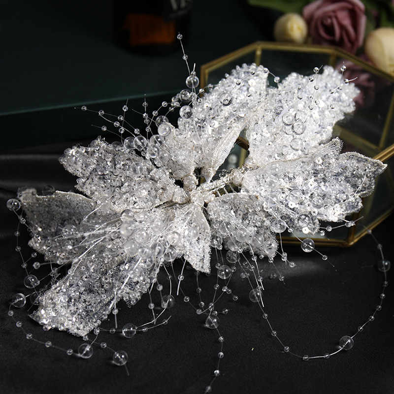 Аксесоар за глава за булки: прост стил, панделка, ръчно изработено, акрил (Материал: акрил; Стил: прост, дамски; Стайлинг: панделка; Обработка: ръчна; Персонализация: Да)