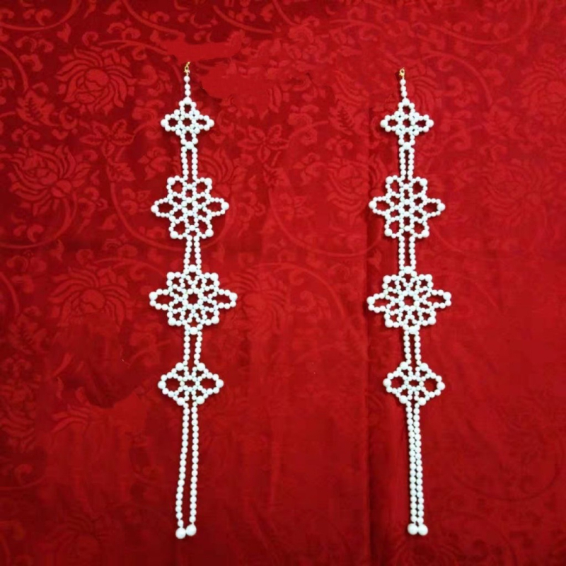 Минг стил фениксова корона – комплект за глава с пискюли от изкуствени перли, детски аксесоар за глава, метал, стил 20213, кристал тип 20213, обработка 20213