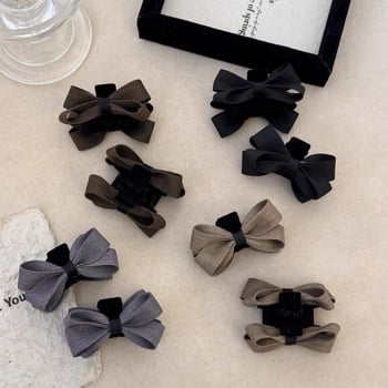 Dječja kopča za kosu s platnenom mašnicom, grip-klip za čelo i bočni pramen, japansko-korejski stil, plastika