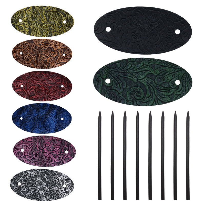 Ukosnica za kosu od umjetne kože – antički stil, ovalni geometrijski oblik, dodatak za kosu