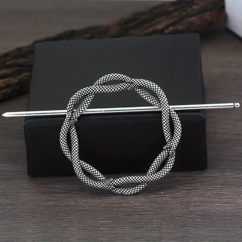 Hajska štipaljka vintage stila s motivom polumjeseca i životinjskih/zodijalnih motiva, elektroplatirani kov, Coyi