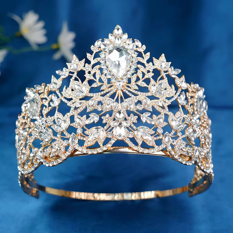 Ženska korona od legure, egzotičan stil, dijamantna obrada, kristali, brend Peining