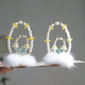 Ručni rad, spona za kosu od legure s motivom zeca, za djecu